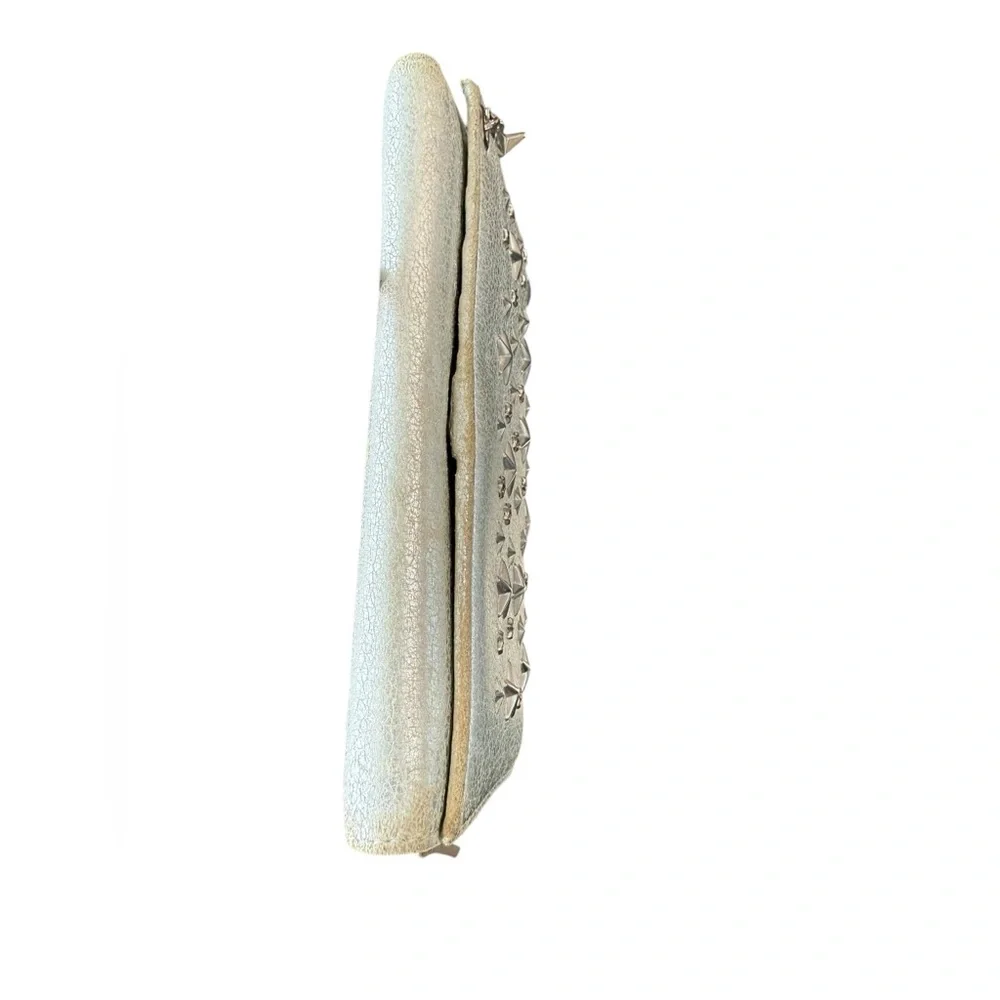 Jimmy Choo Metallic Leather wallet with interior d rings- see callouts